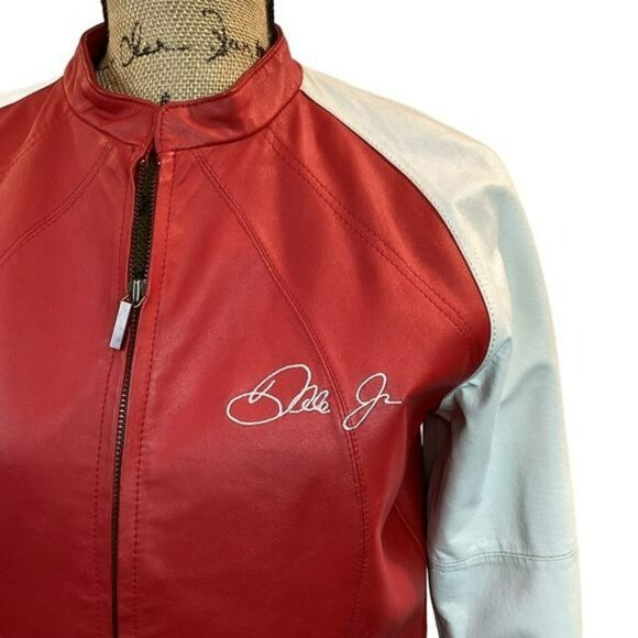 Dale Earnhardt Jr. NASCAR Womens Leather Jacket By Wilsons - Medium - Picture 6 of 15
